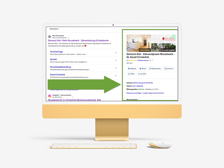 <strong>Google Karten & Unternehmen Setup</strong><br><br> Für mehr Sichtbarkeit in der lokalen Suche:<br> ✔ Anlage oder Optimierung Ihres Google-Profils<br> ✔ Bilder, Branchenkategorien & Beschreibung<br> ✔ Starke Basis für lokale Auffindbarkeit<br><br> <strong>490,- €</strong>